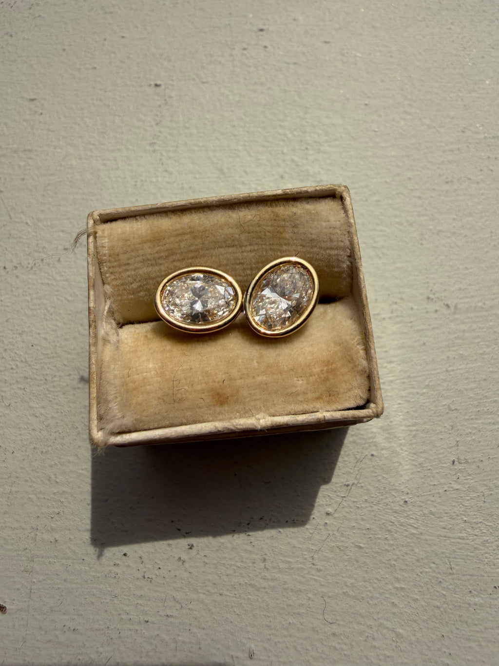 bezel and martini set lab diamond studs