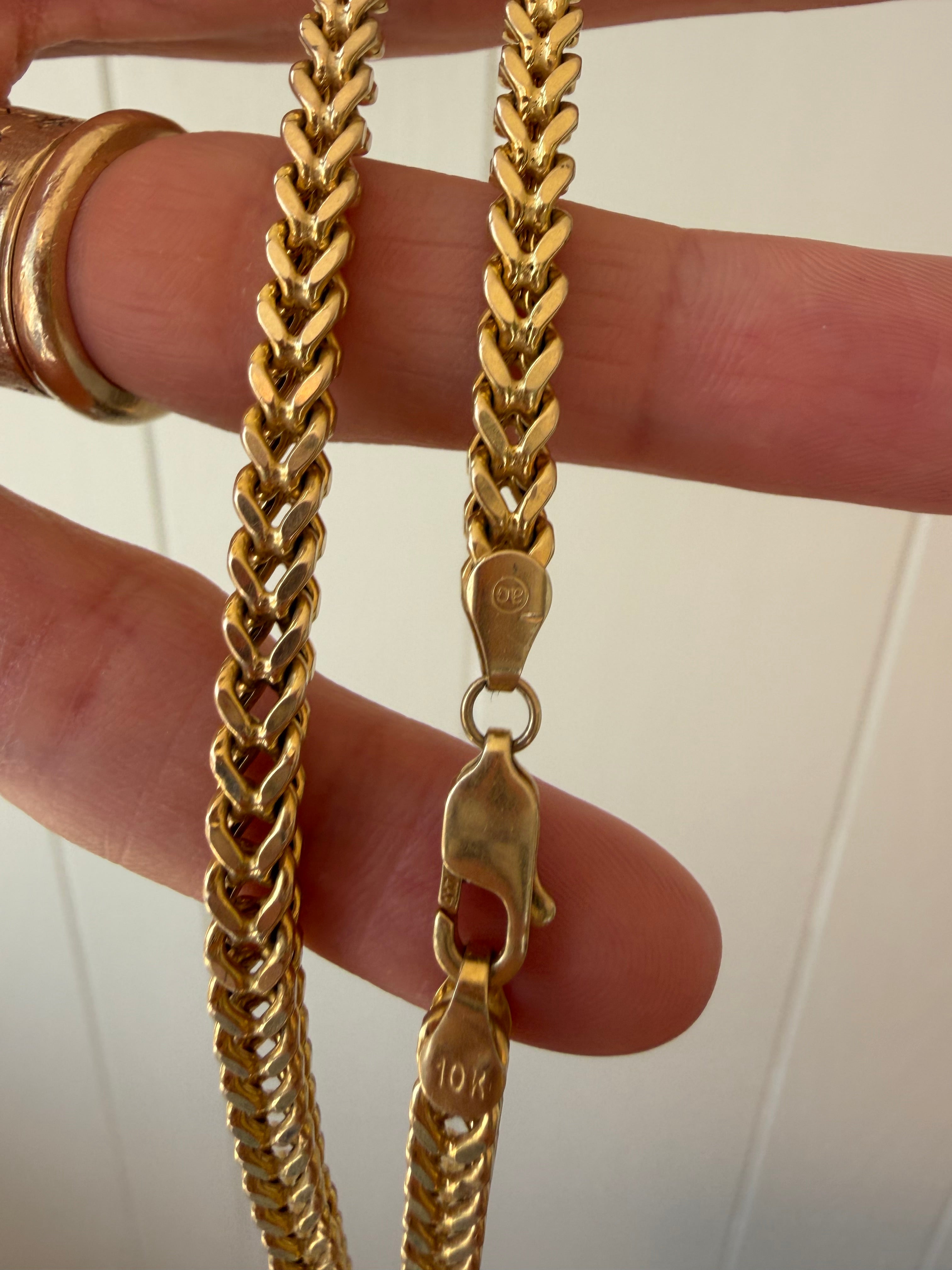 10k gold 25.75" franco chain