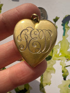 vintage large heart locket