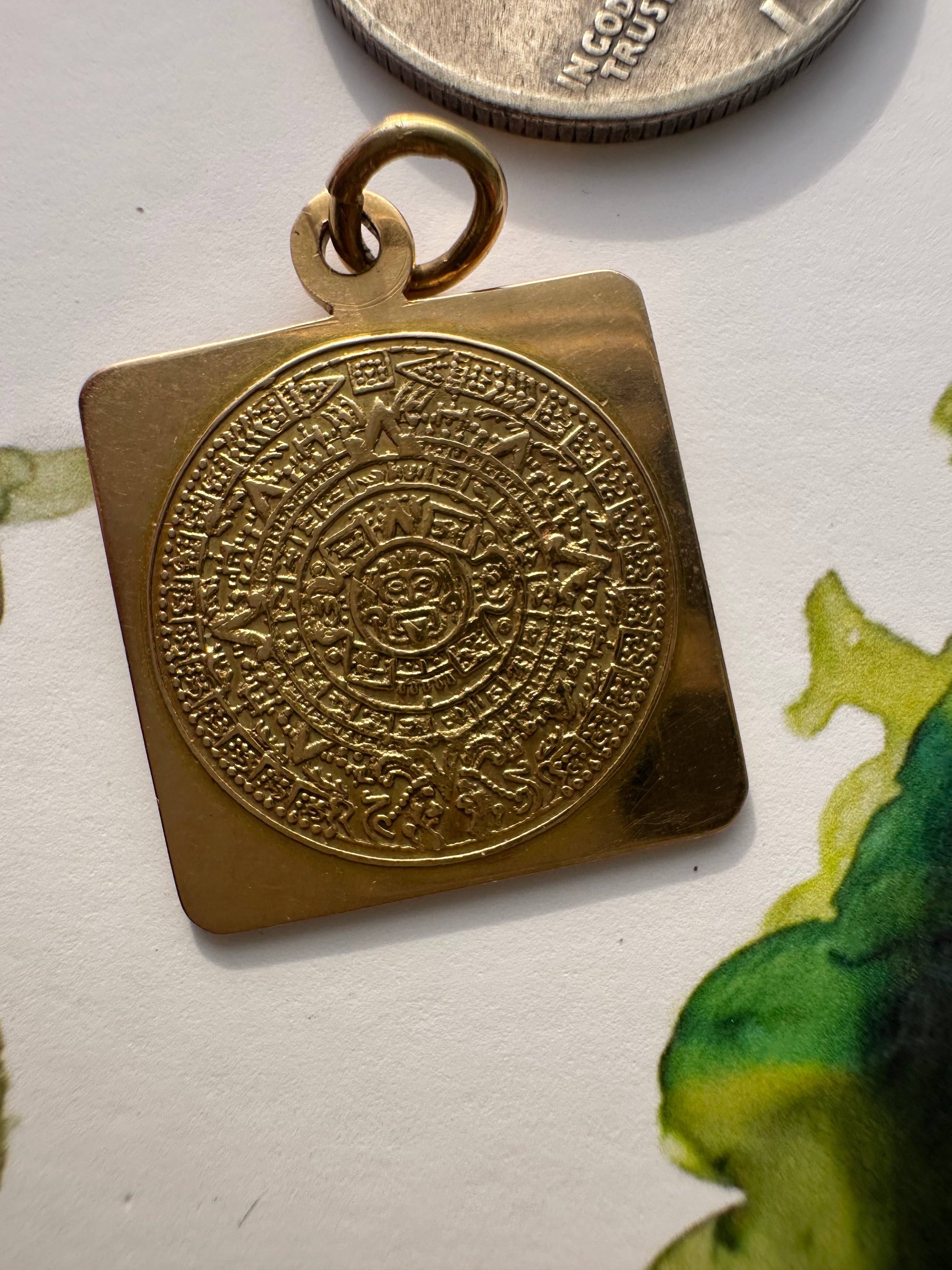 mexican aztec mayan calendar charm