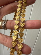 21k gold hearts necklace