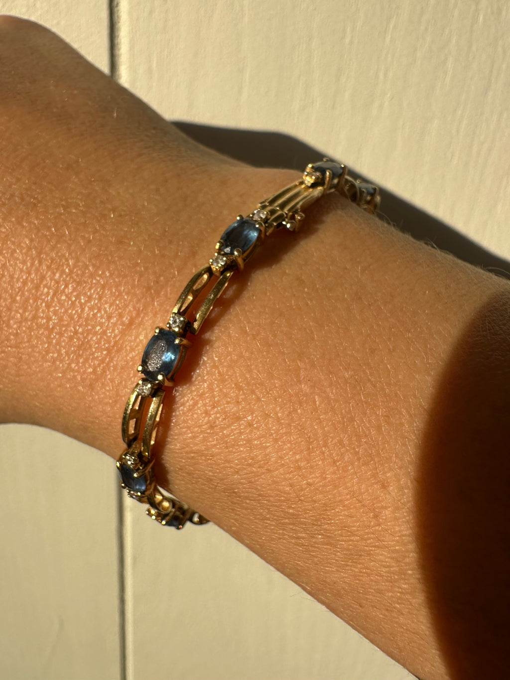 sapphire and diamond tennis bracelet