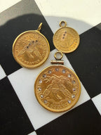diamond adorned antique US Liberty coins