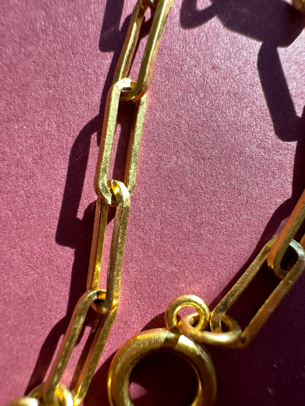 24k pure solid paperclip bracelet