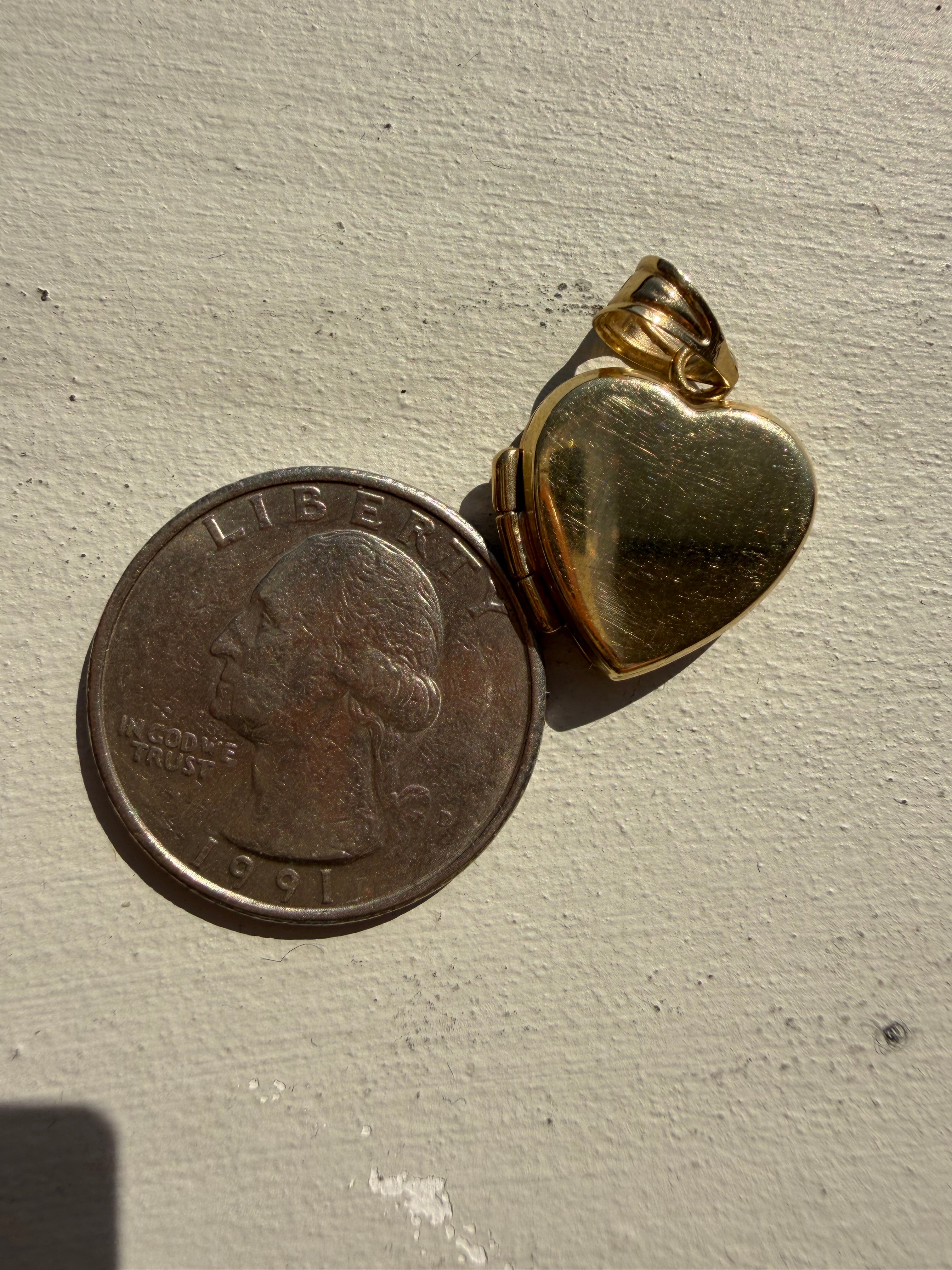 10k gold heart locket