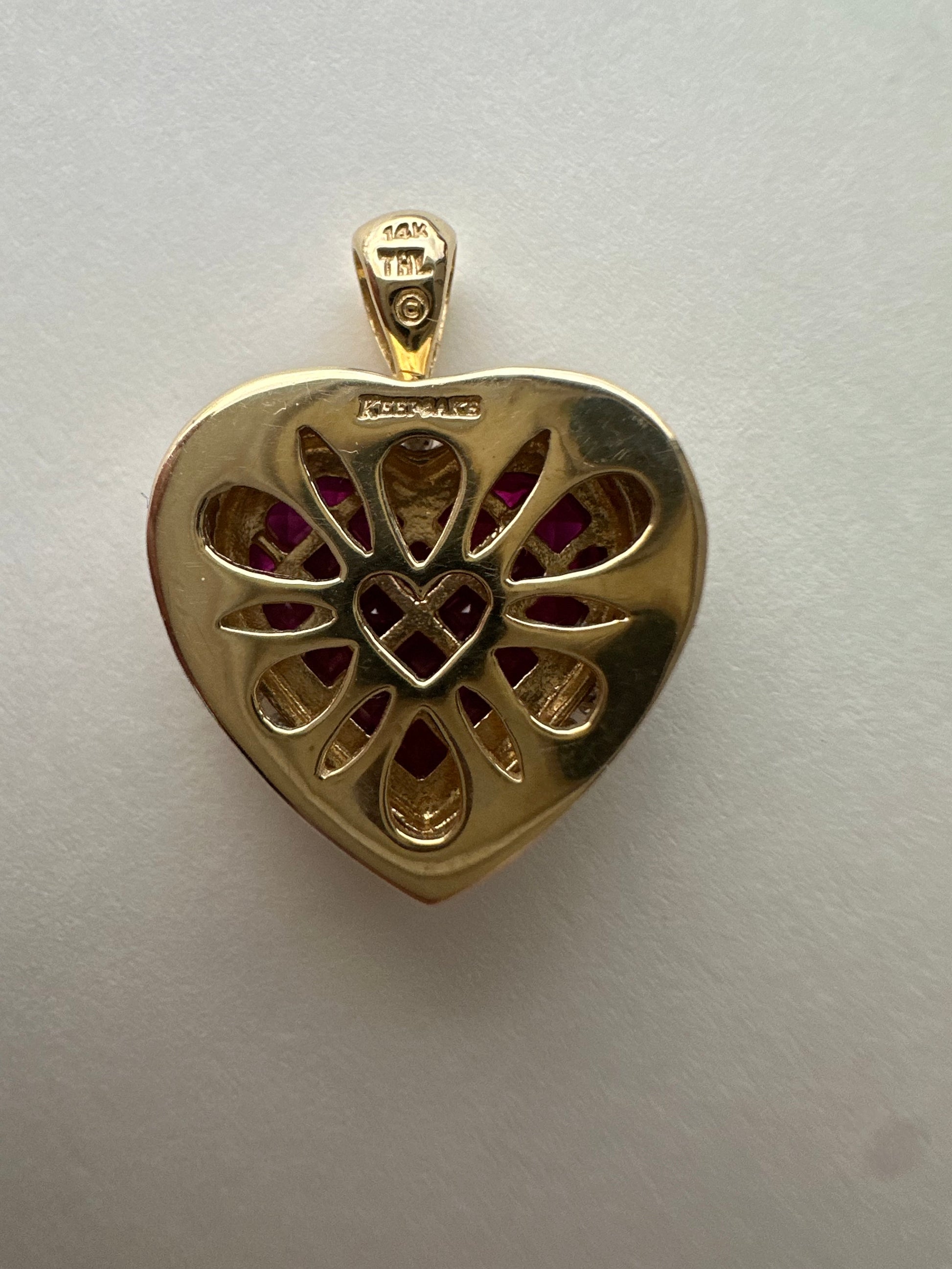 ruby and diamond heart