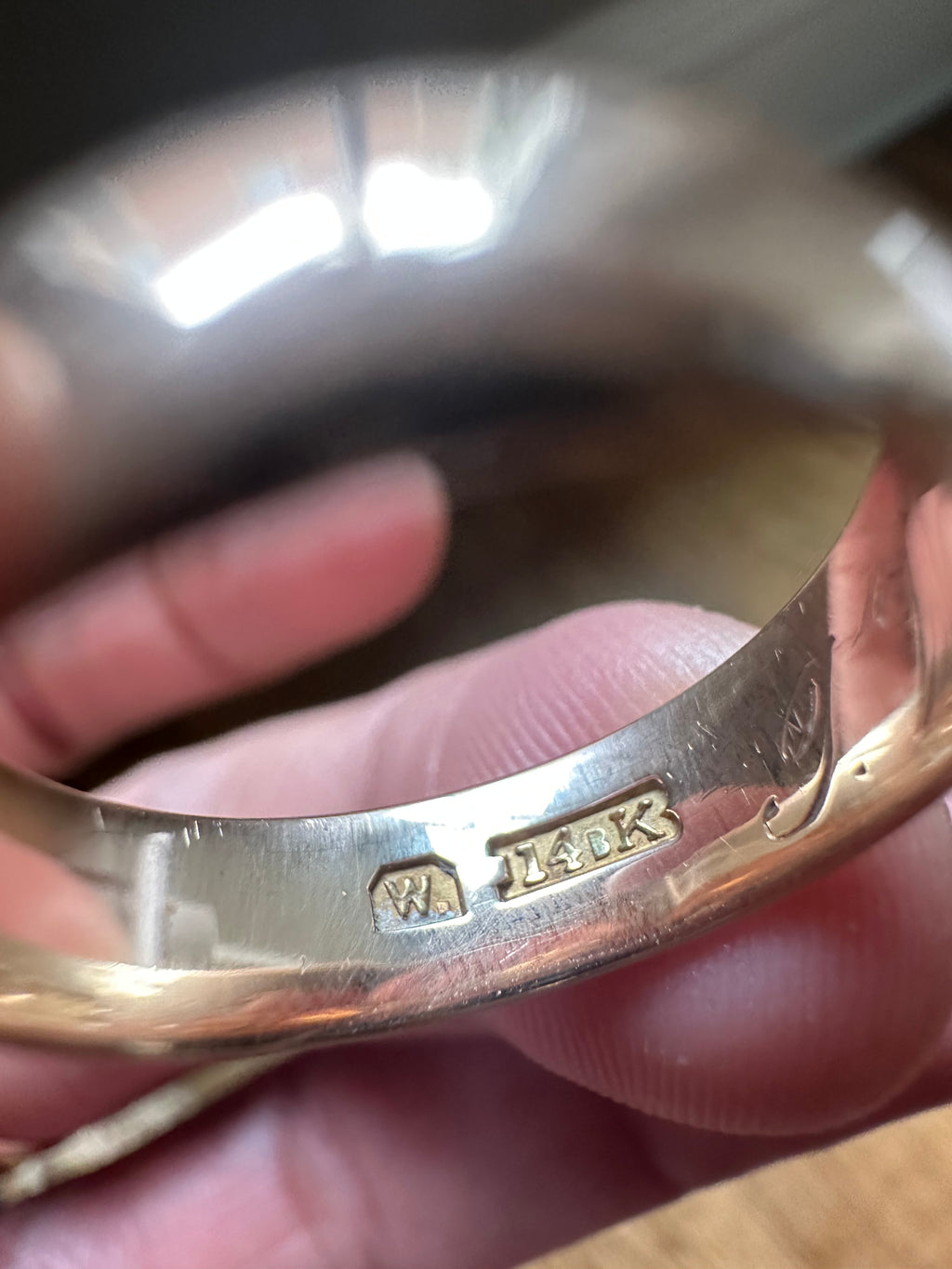 6mm antique 14k yellow gold band