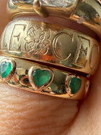 The Emerald Karat THE VERDE LOVE natural emerald heart eternity band
