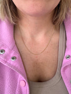 14k gold 19” mini wheat chain