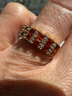 orange sapphire and diamond by Effy