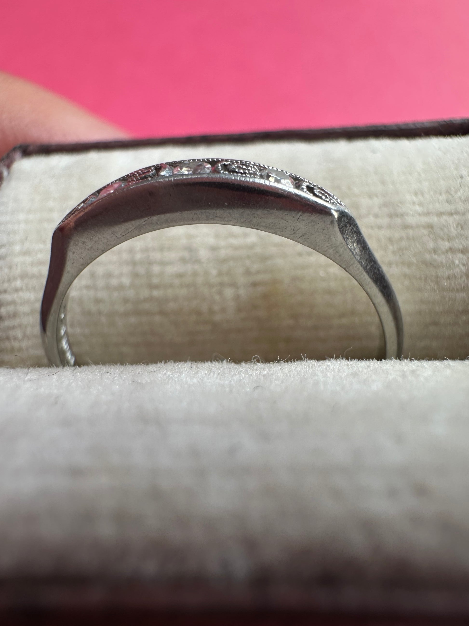 platinum and diamond stacking band