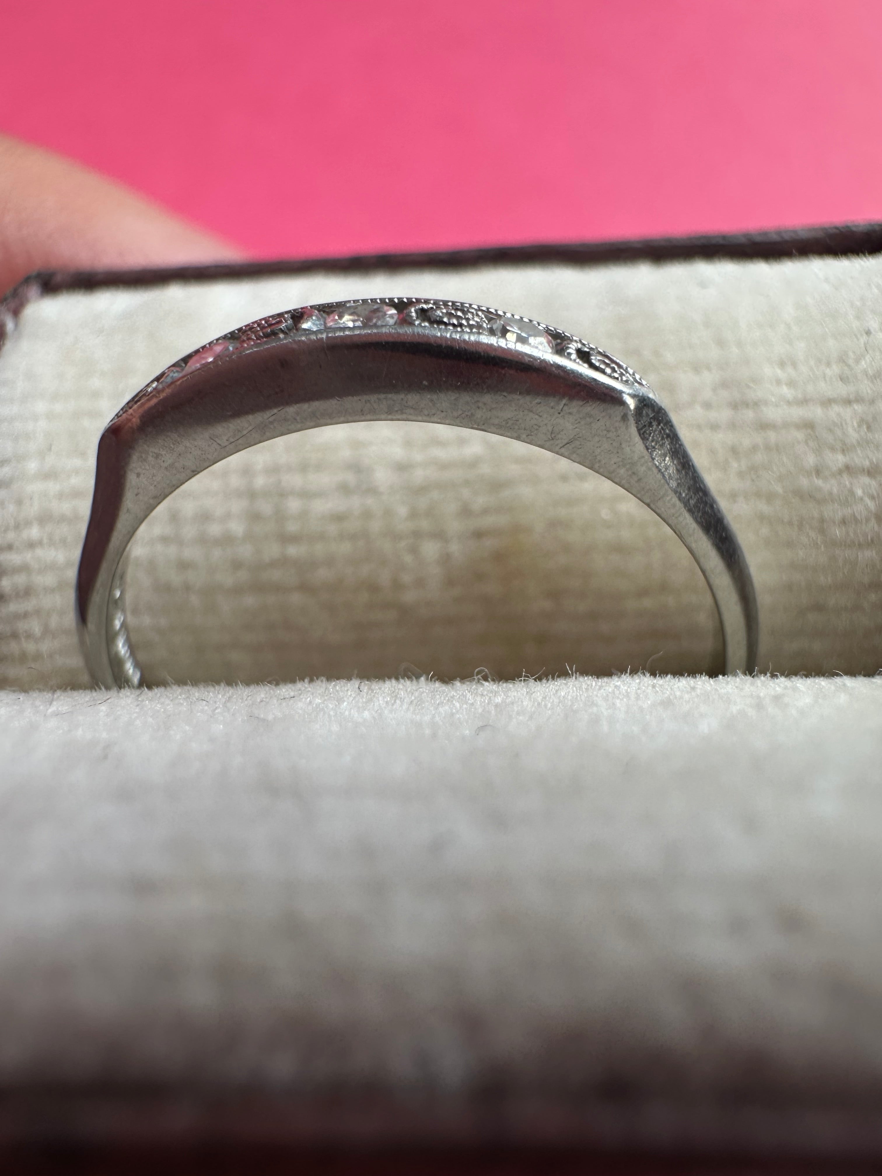 platinum and diamond stacking band
