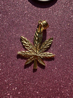 marijuana leaf charm
