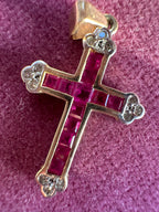 ruby and diamond cross