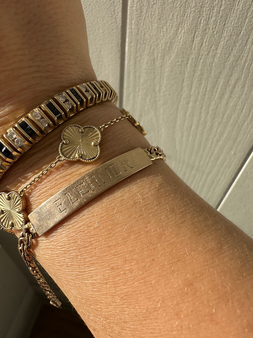 vintage ID bracelet engraved Eleanor