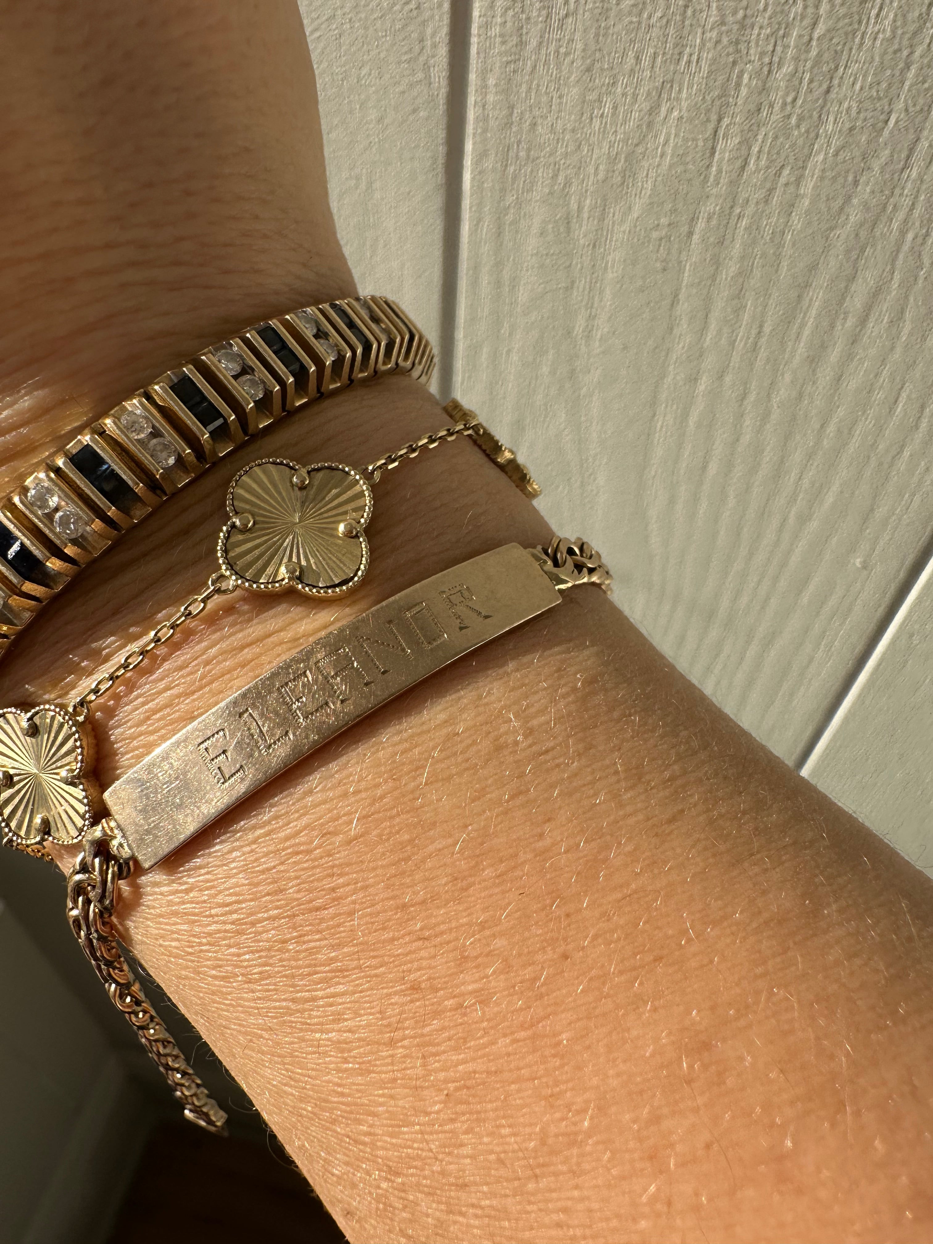 vintage ID bracelet engraved Eleanor