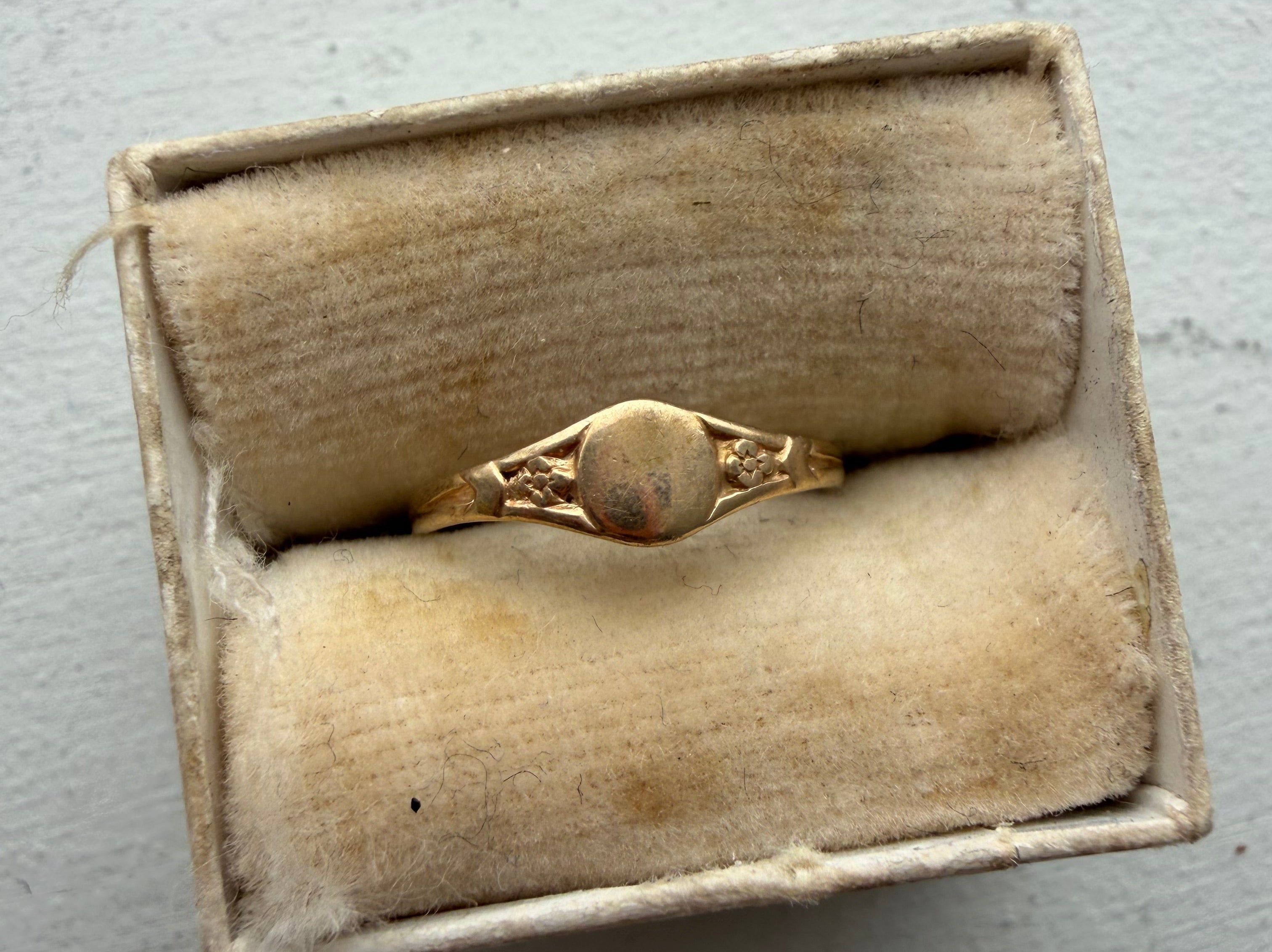 tiny baby signet rings