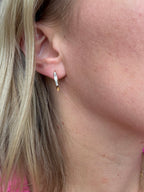 heart hoops with small diamonds