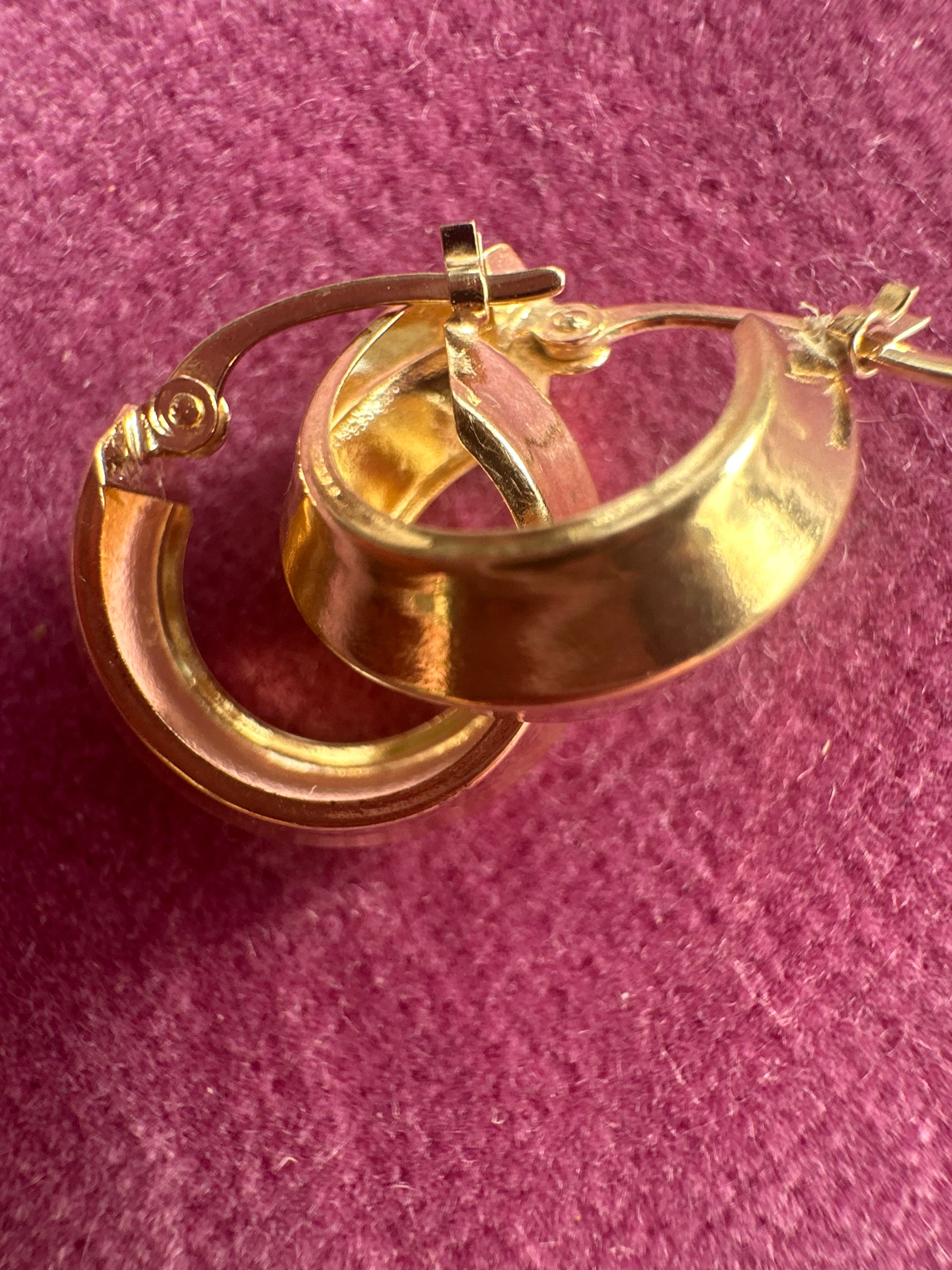 huggie hoops with a knife edge