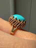 robins egg blue turquoise in ropy textured basket