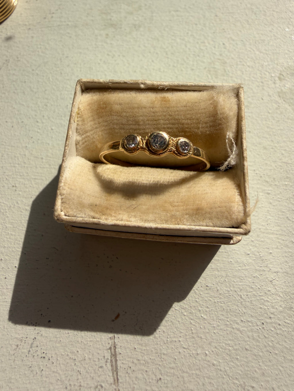 3 bezel diamond stacking band