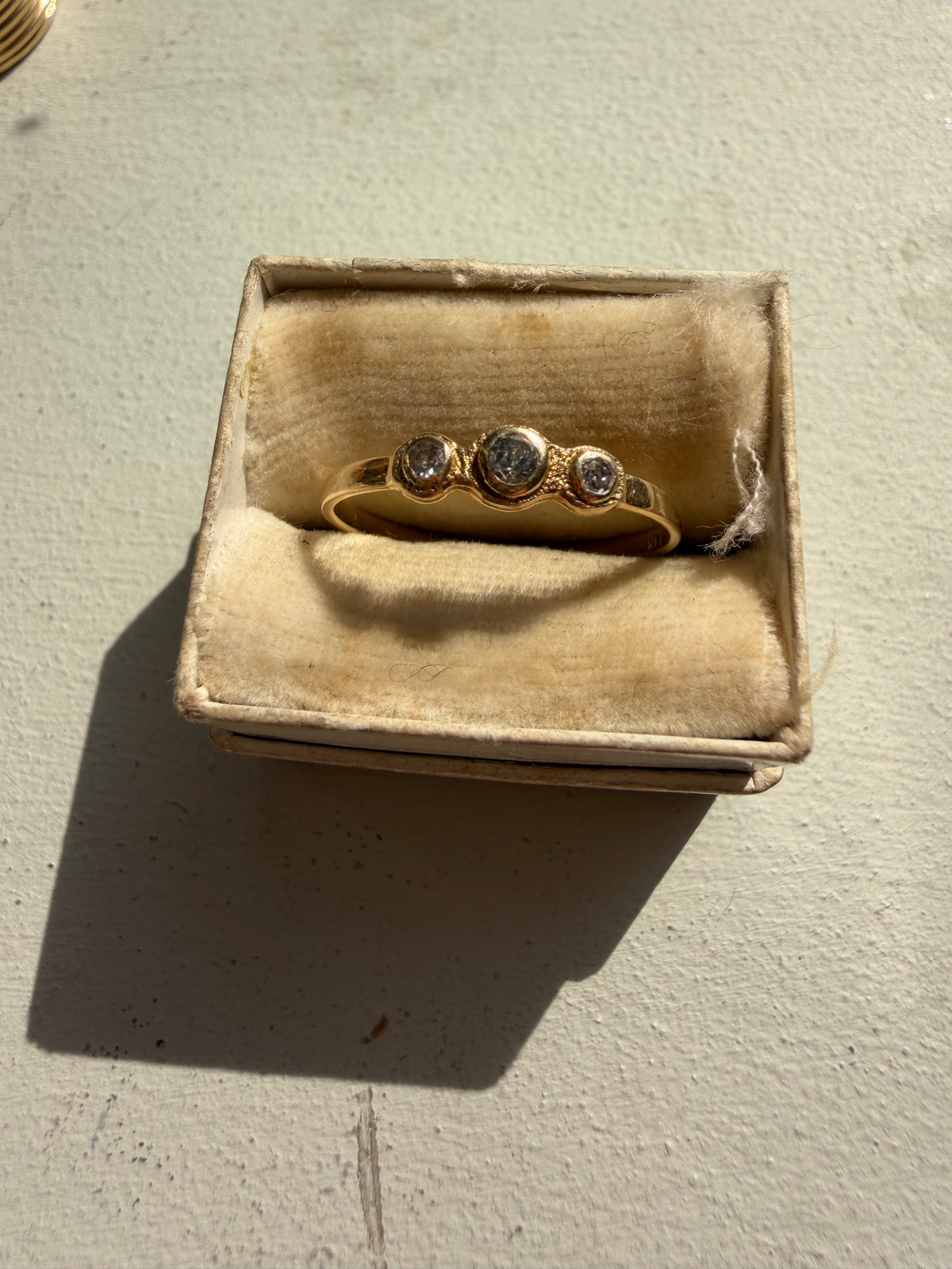 3 bezel diamond stacking band