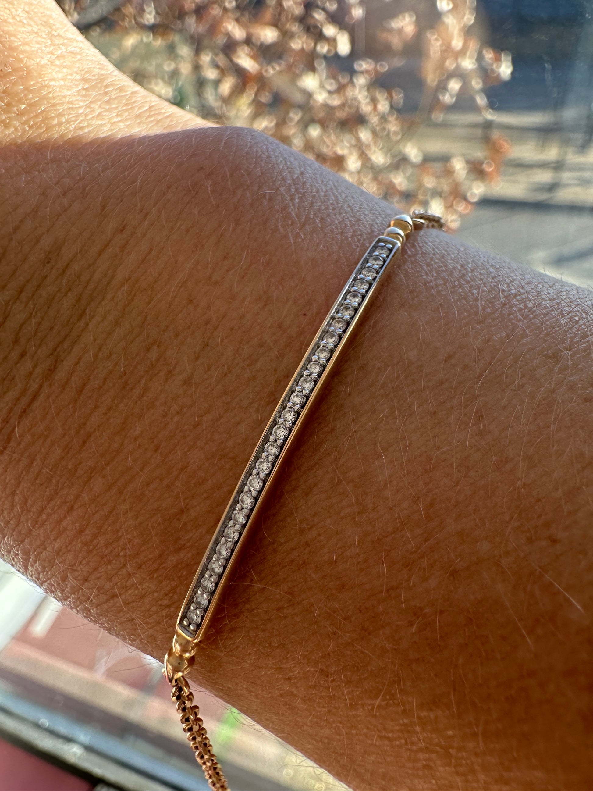 diamond bar bracelet