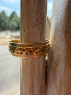 patterned gold band