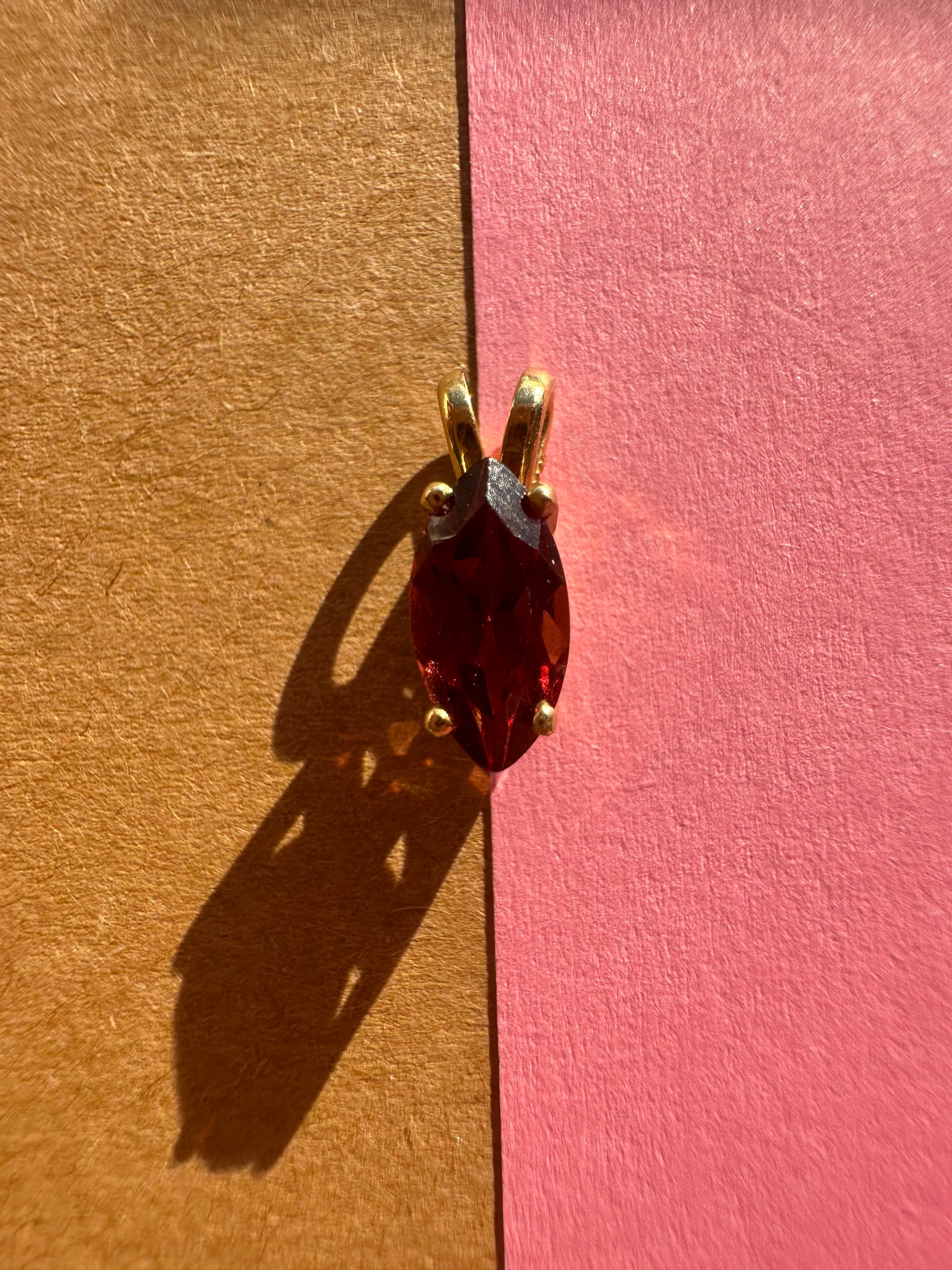 garnet // angel skin coral // opal pendants