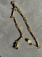 two tone yellow gold link bracelet