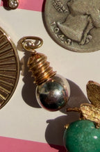 solid two tone lightbulb charm
