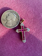ruby and diamond cross