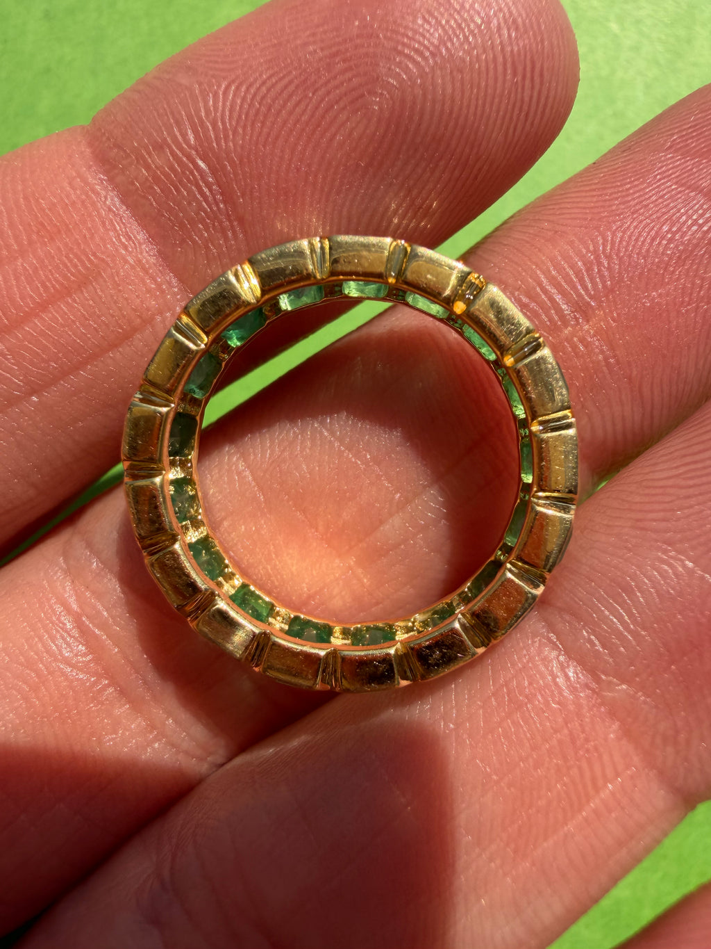 The Emerald Karat THE VERDE PURE natural emerald eternity band