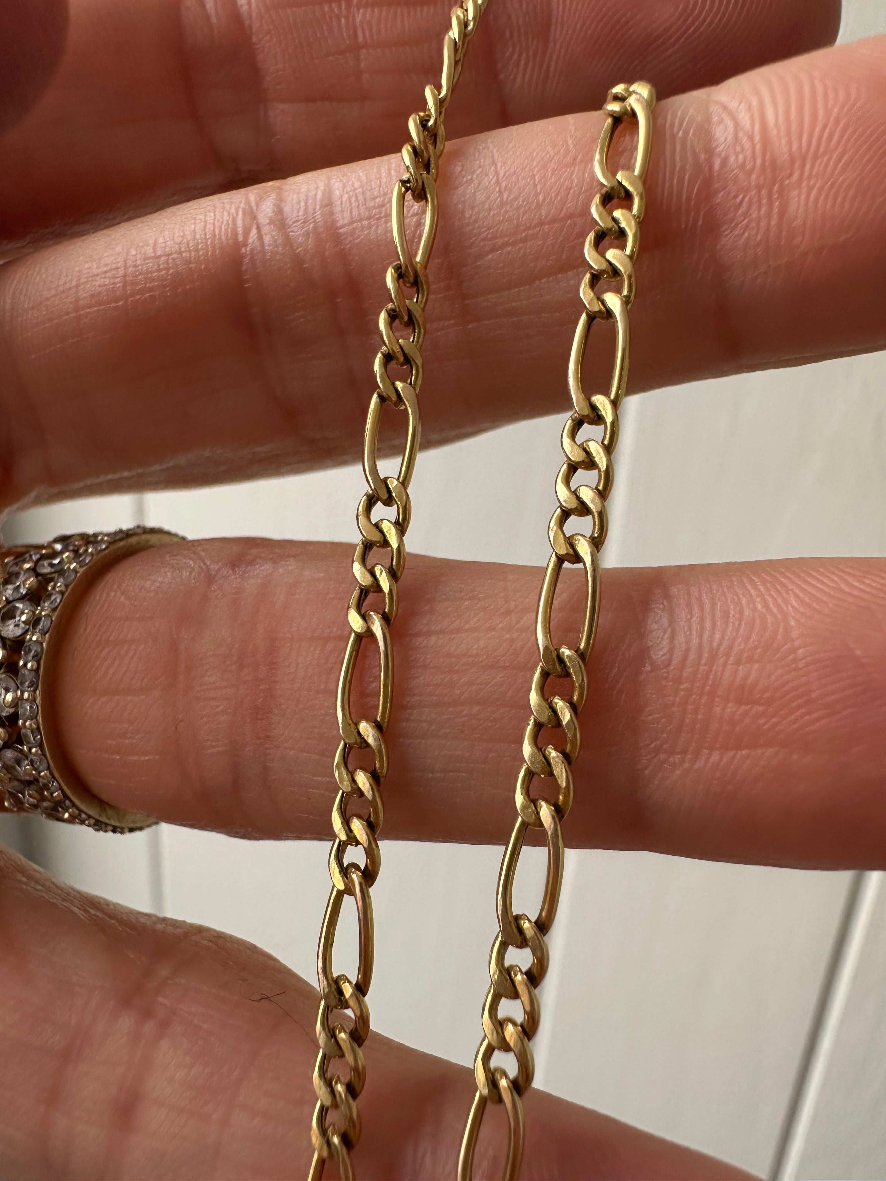 classic figaro chain  18.25" long