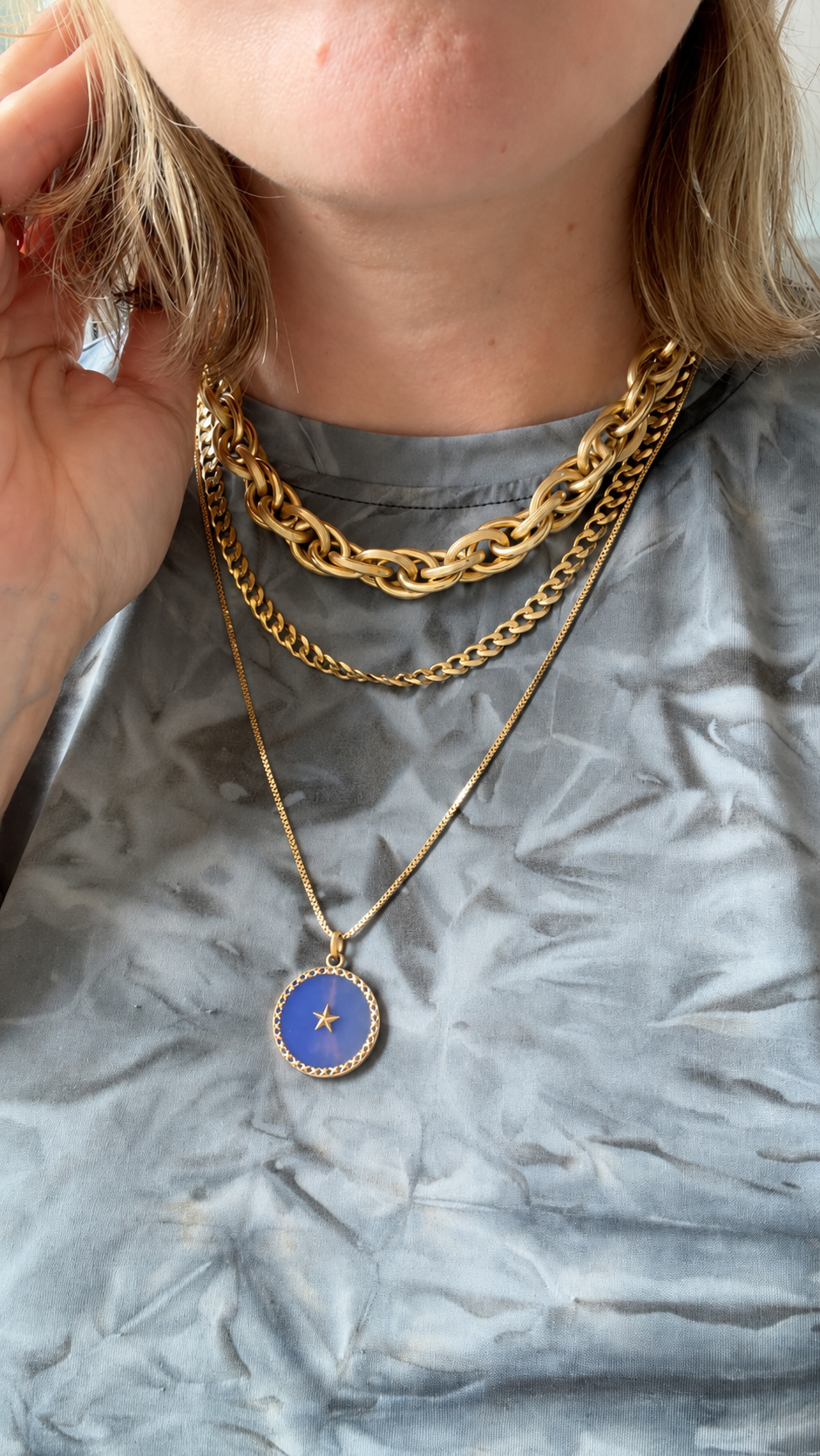 rare french 18k gold two sided medallion