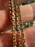 24.5" rosy tone solid biker link chain