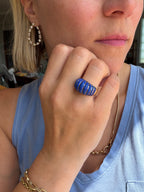 cocktail lapis dome ring
