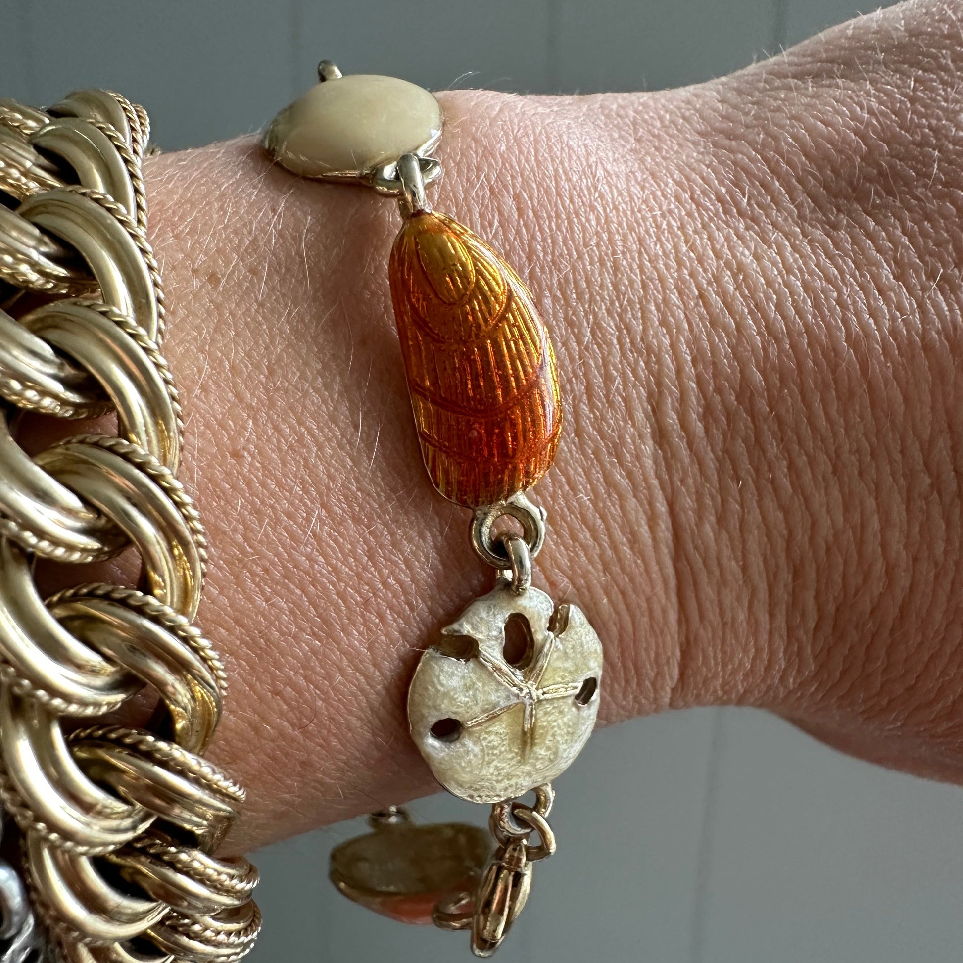 Vintage enamel beach bracelet