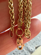 14k yellow gold 20” wheat chain