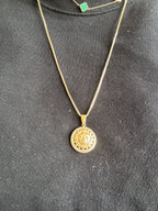 knurled textured sun charm
