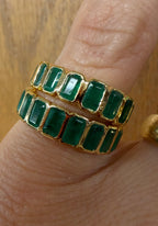 The Emerald Karat THE VERDE PURE HALF Eternity natural emerald band