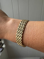 wide studded texture bracelet