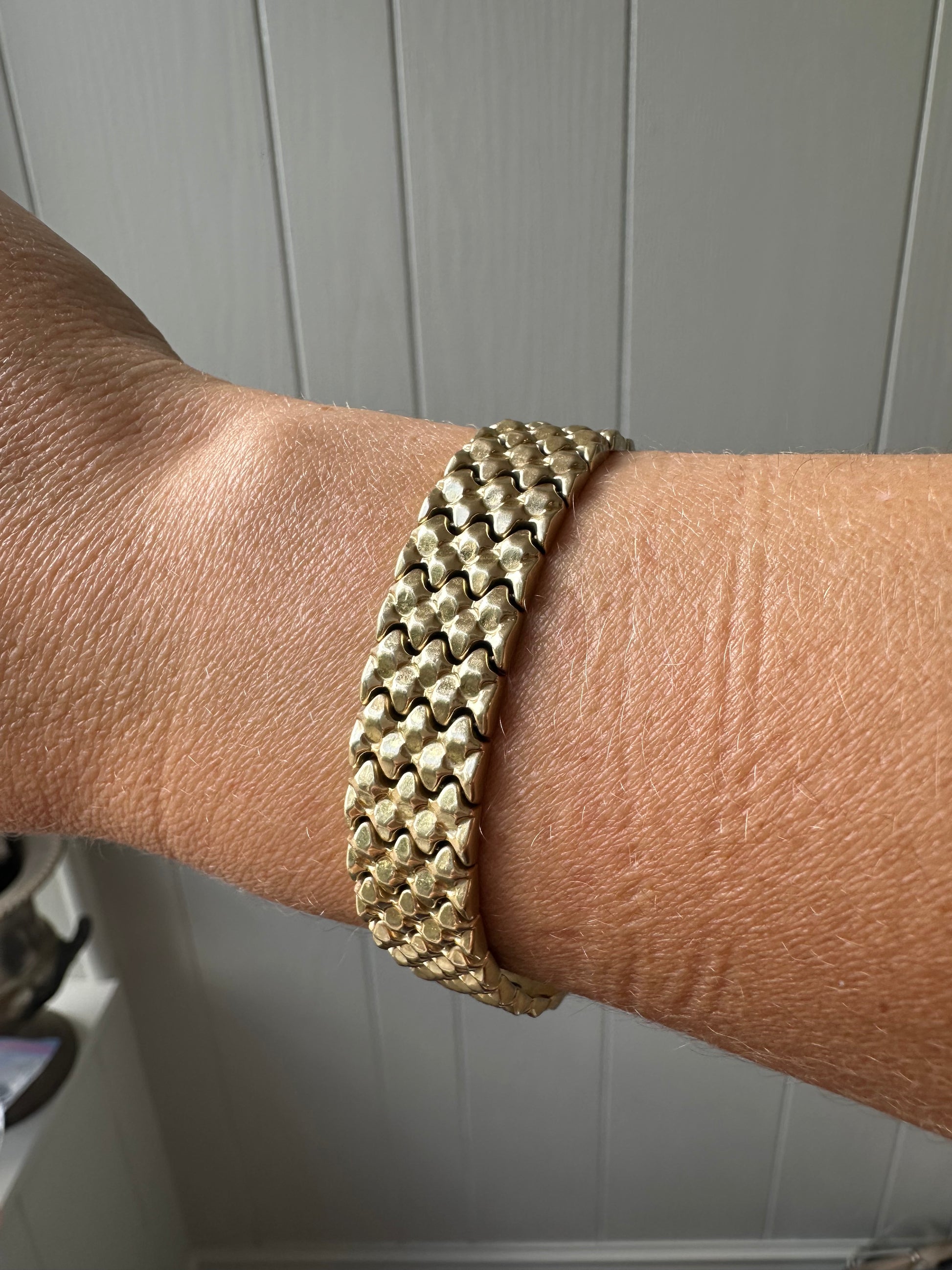 wide studded texture bracelet