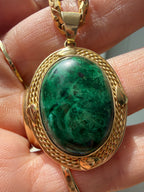 fabulous jade and gold pendant
