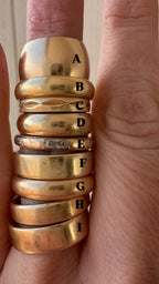 a collection of gold bands
