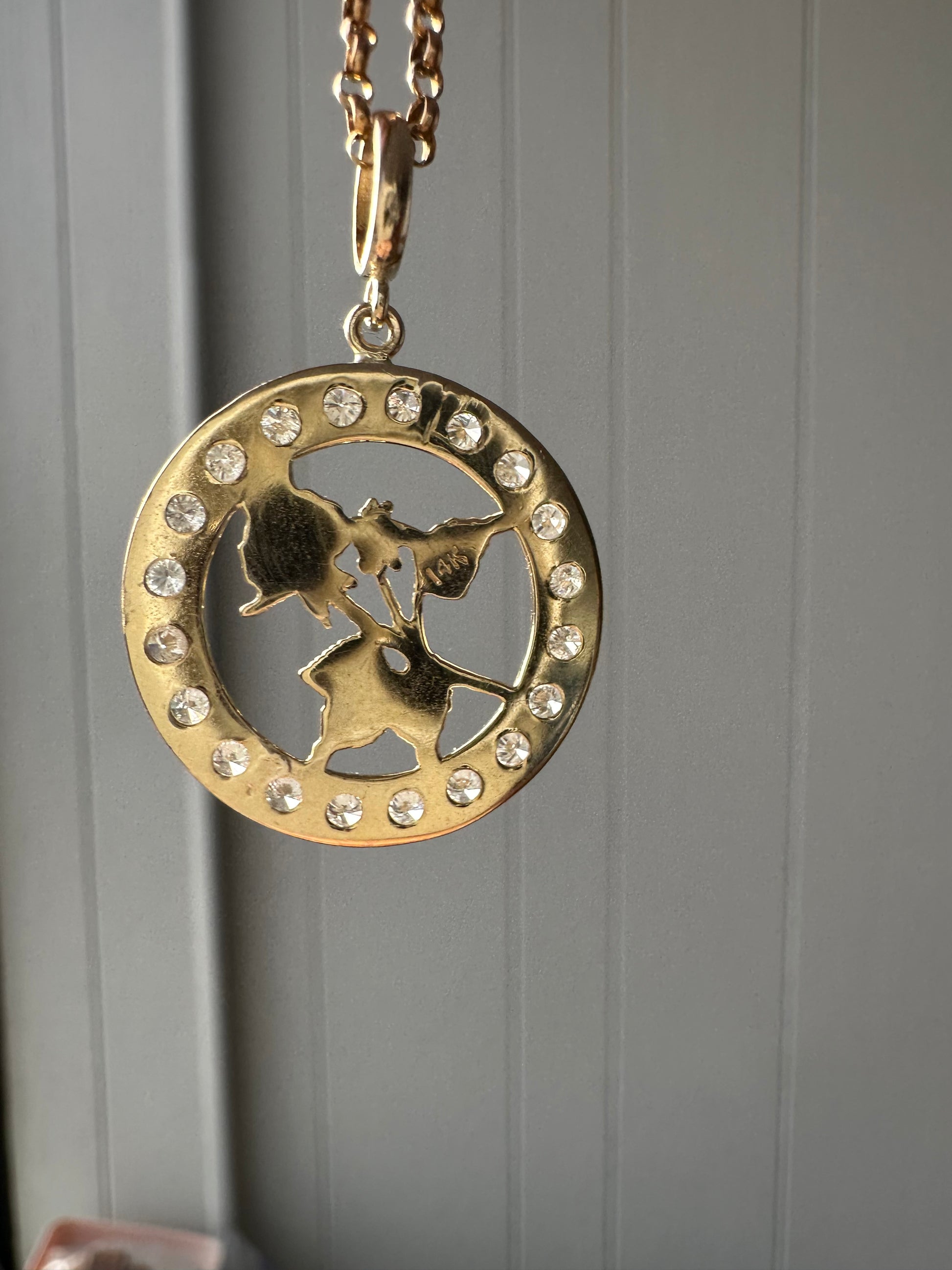 diamond rose pendant // pin conversion