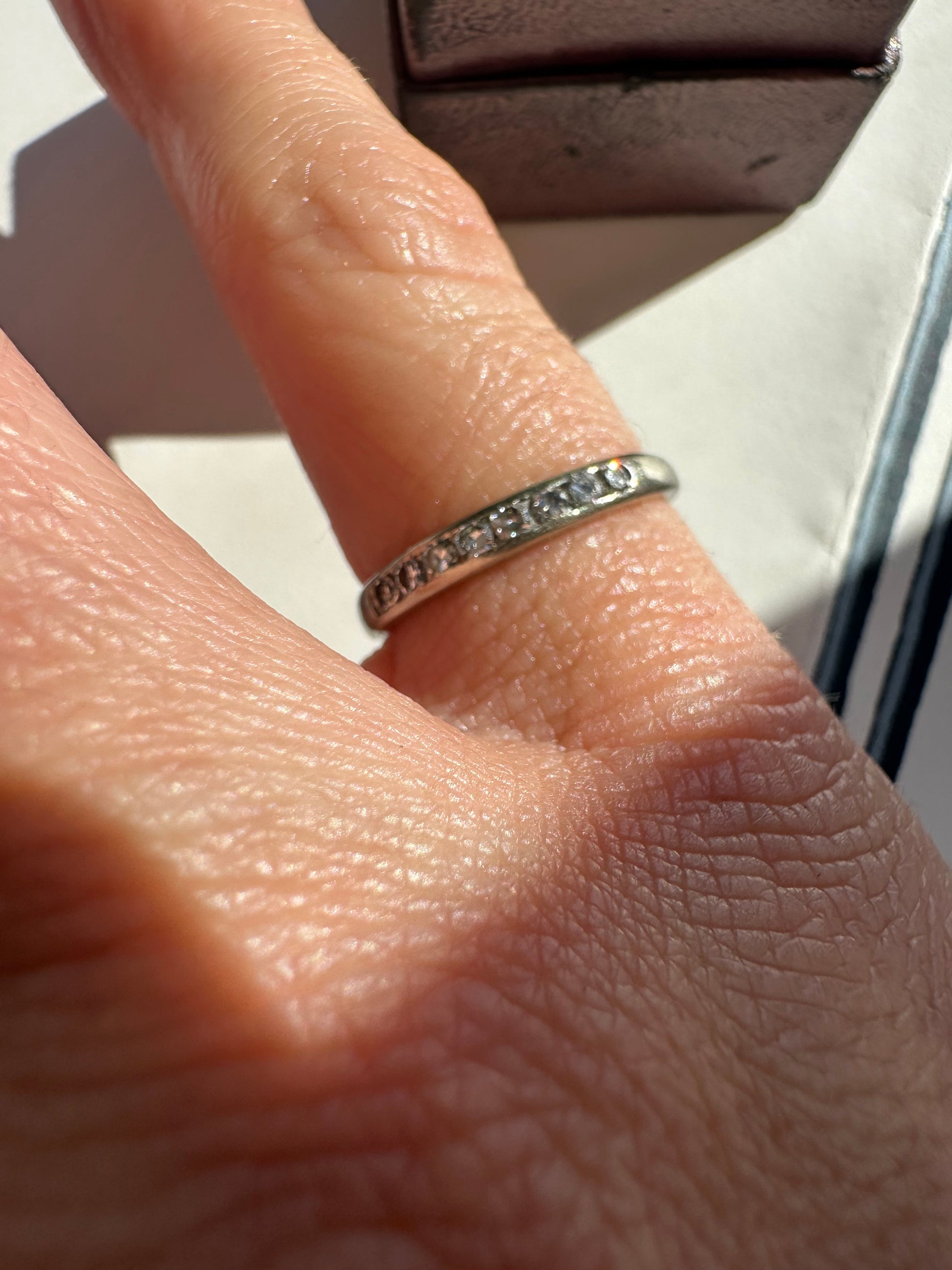 white gold and diamond anniversary band