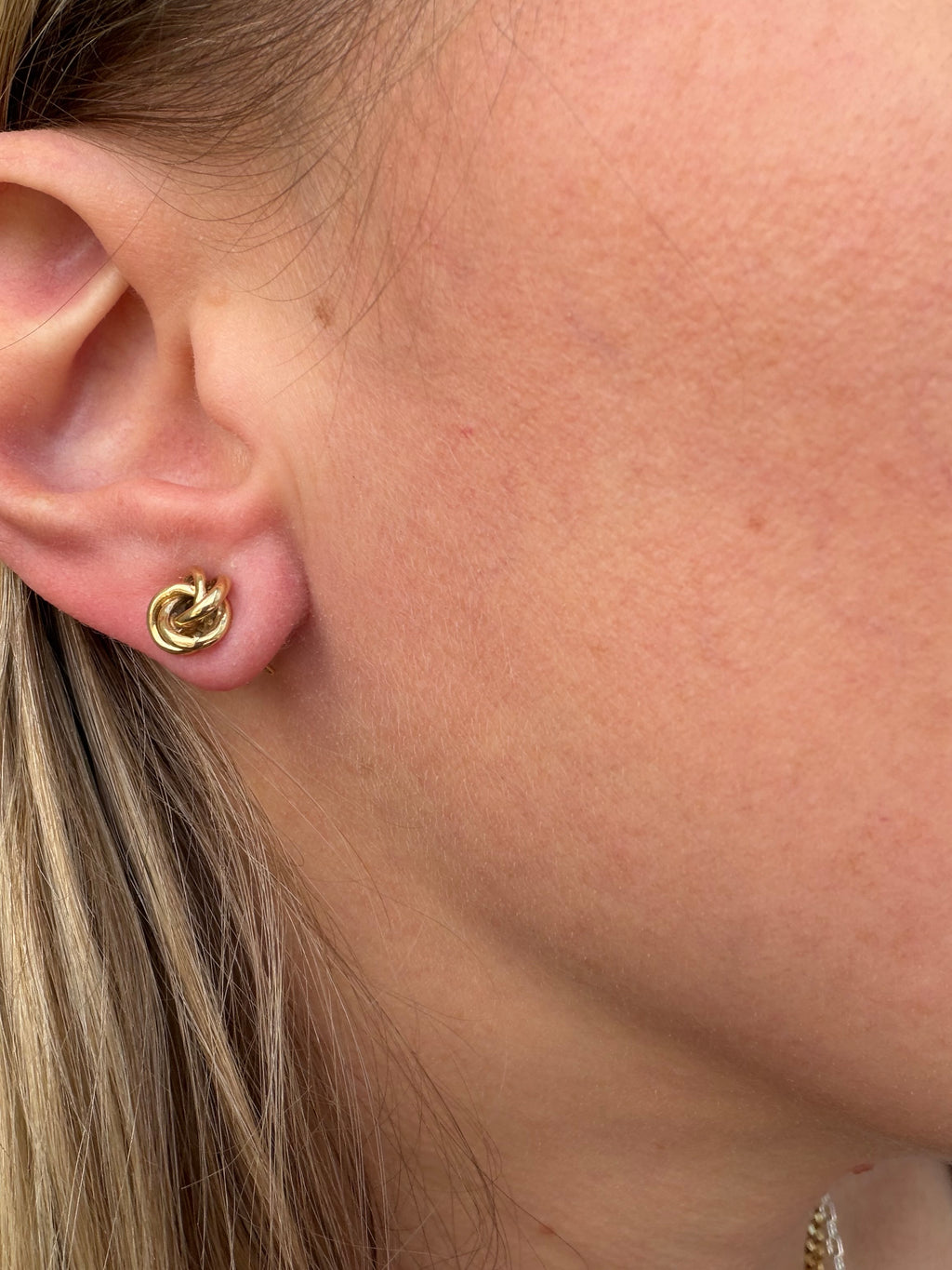 gold knot studs