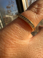 squared off channel set diamond band