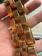 chunky blocky 18k gold bracelet